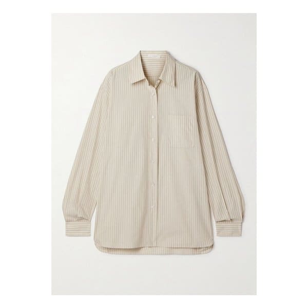 네슨 스트라이프  코튼 포플린 셔츠 라이트 그린 1647597357671045