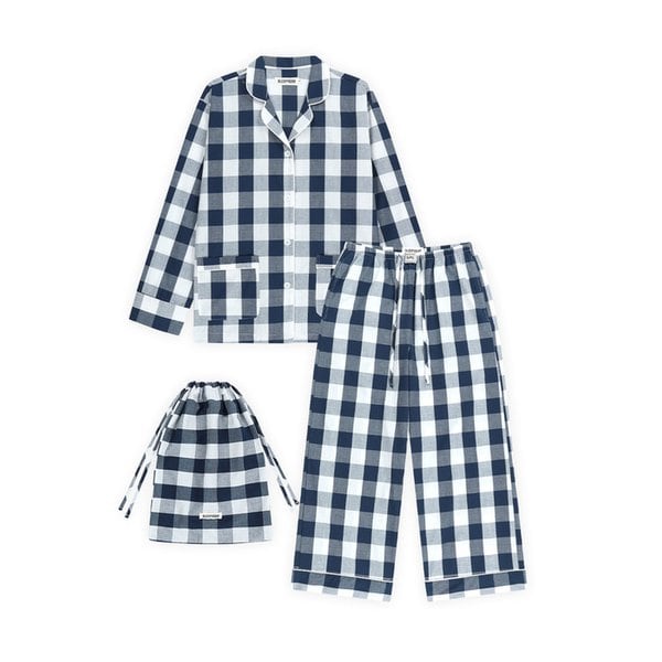 Midnight gingham pajama set