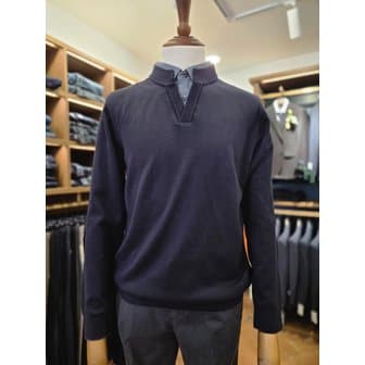 브렌우드 [여주점] 코오롱 브렌우드 남성 이노버 워셔블 셔츠 레이어드 스웨터 BRWAX26151NYX MIX GYL