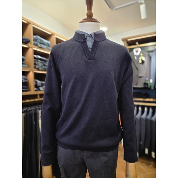 [여주점] 코오롱 브렌우드 남성 이노버 워셔블 셔츠 레이어드 스웨터 BRWAX26151NYX MIX GYL