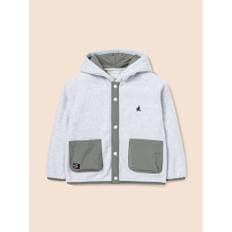 [BEANPOLE KIDS] 플리스 져지 배색 재킷  라이트 그레이 (BI4941U022)