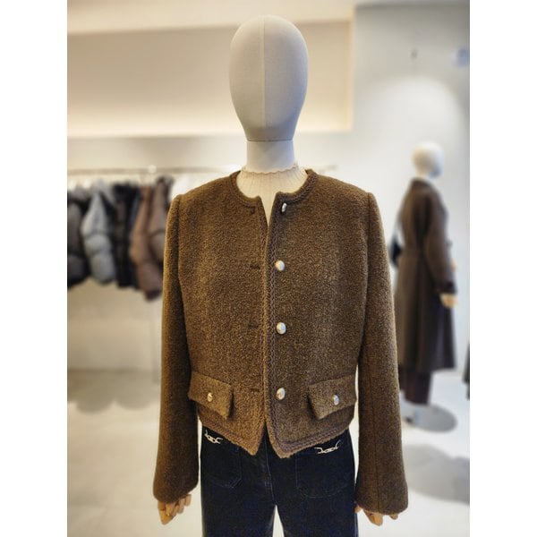[여주점] [JJ 지고트] 여성 울 알파카 블렌드 크롭 재킷 GRBA0JKJ51