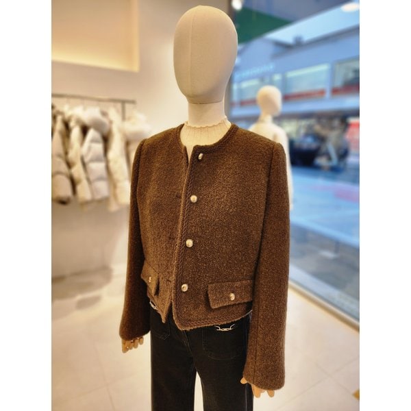 [여주점] [JJ 지고트] 여성 울 알파카 블렌드 크롭 재킷 GRBA0JKJ51