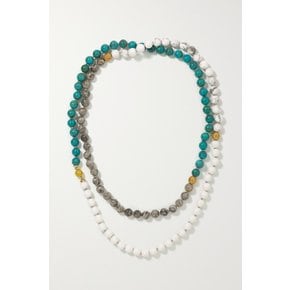 + Net Sustain Wrap 18-karat Recycled Gold Multi-stone Necklace 블루