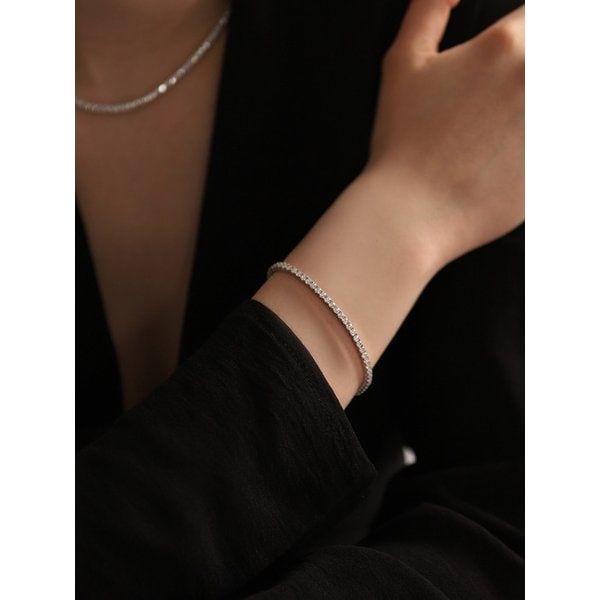[주문제작] Silver925 2.5mm 3.0mm Moissanite Tennis Bracelet PS098,99B