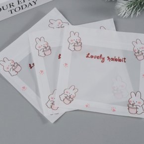 지퍼백 토끼 포장 구디백 손잡이 봉투 귀여운 비닐팩 투명 파티 선물 미니 감성 포장봉투