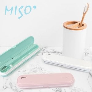 엠텍 미소 MISO 휴대용 칫솔살균기 MS-720W 화이트 건전지+USB 겸용 칫솔살균 UV 자외선 살균 MS-720