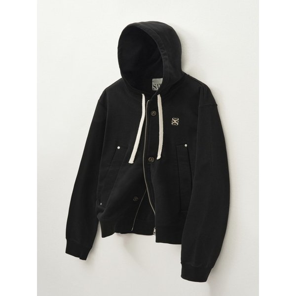 테오 코튼 올 데이 후드 집업_팔레트 블랙