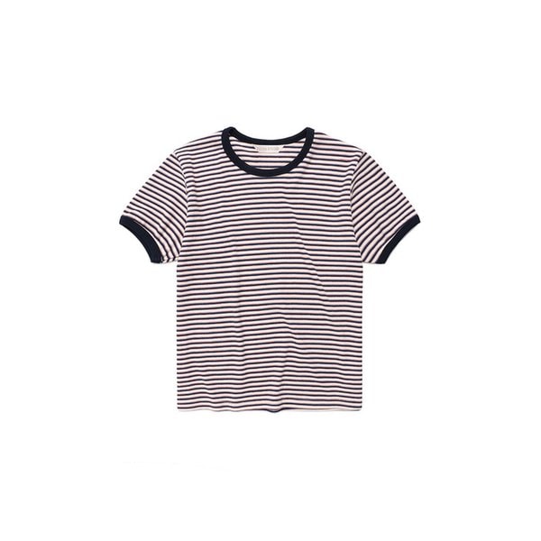 Letter Stripe Half T_Navy ST