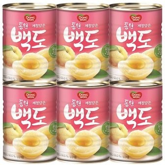  동원 제철담은 백도 2절 400ml x 12캔 과일통조림