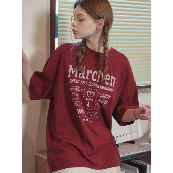 Marchen story 반팔티 버건디