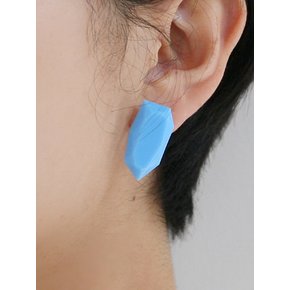 aqua polygon earrings