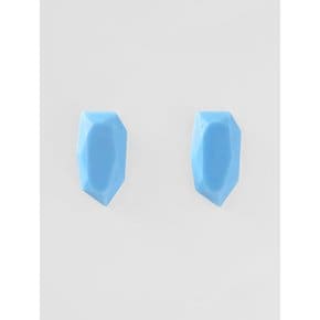 aqua polygon earrings