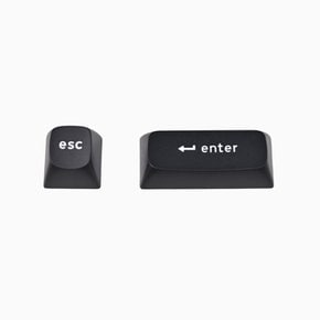 OSA 더블샷 PBT 키보드 교체용 커스텀 포인트 키캡 2pcs Black 블랙 컬러 / ESC ENTER