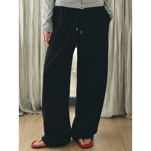 P3280 스트레이트 스웨트 팬츠_Black