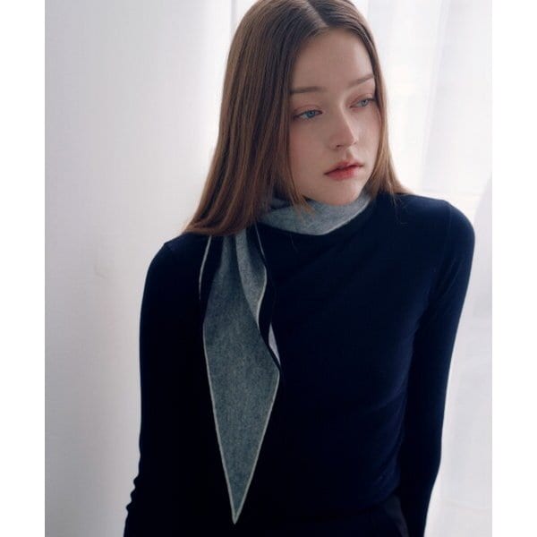 루이까또즈 울 캐시미어 니트 머플러 쁘띠 라보 그레이 2DKC800GY