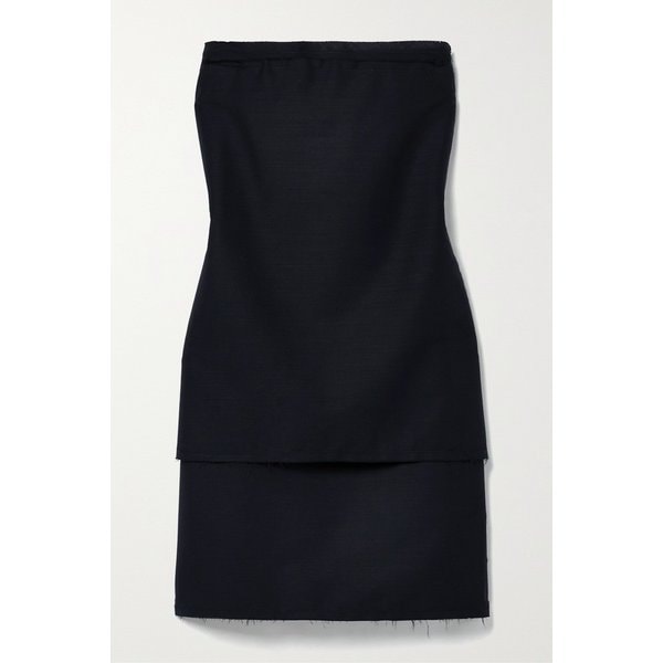 베르글리오트 스트랩리스 울 모헤어 혼방 미니 드레스 블랙 1647597310138813