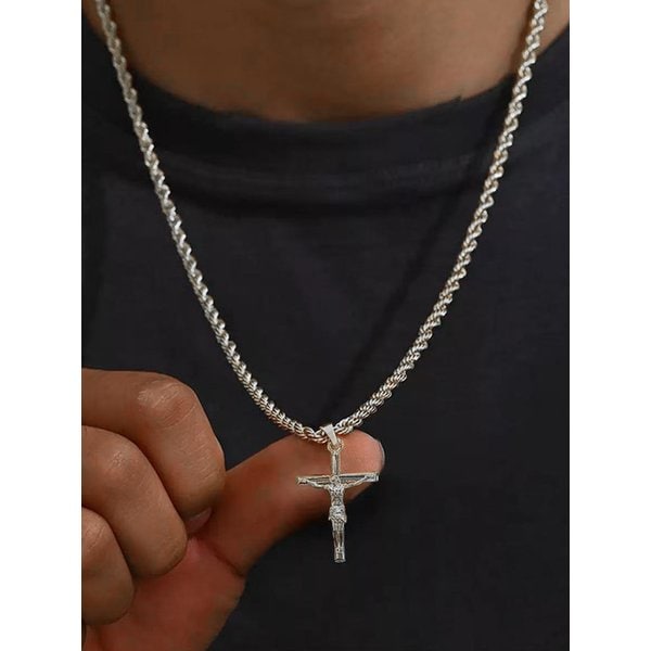 FLINT SILVER NECKLACE 플린트 실버 십자가 목걸이