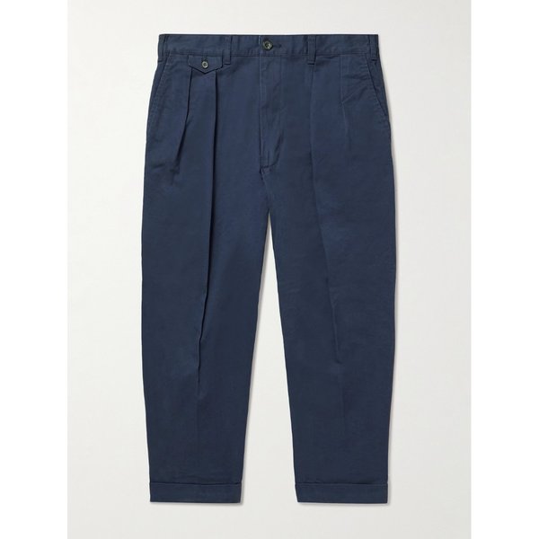 빔스 2 플리츠 테이퍼드 크롭 플리츠 코튼 블렌드 트윌 팬츠 46376663163004860