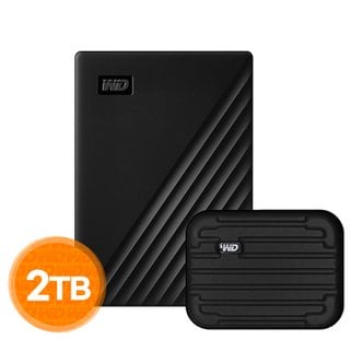 웨스턴디지털 NEW My Passport 2TB 블랙 색상 파우치 증정