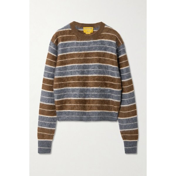 게스트인레지던스 그리즐리 스트라이프 브러시드 캐시미어 스웨터 46376663162950306