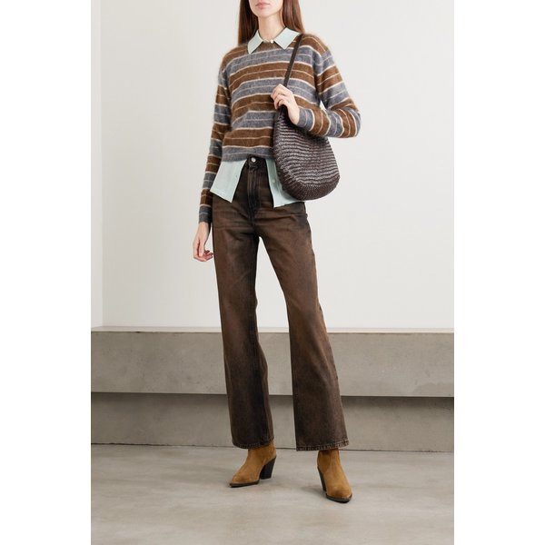 게스트인레지던스 그리즐리 스트라이프 브러시드 캐시미어 스웨터 46376663162950306