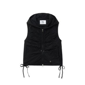 shirring vest (black)