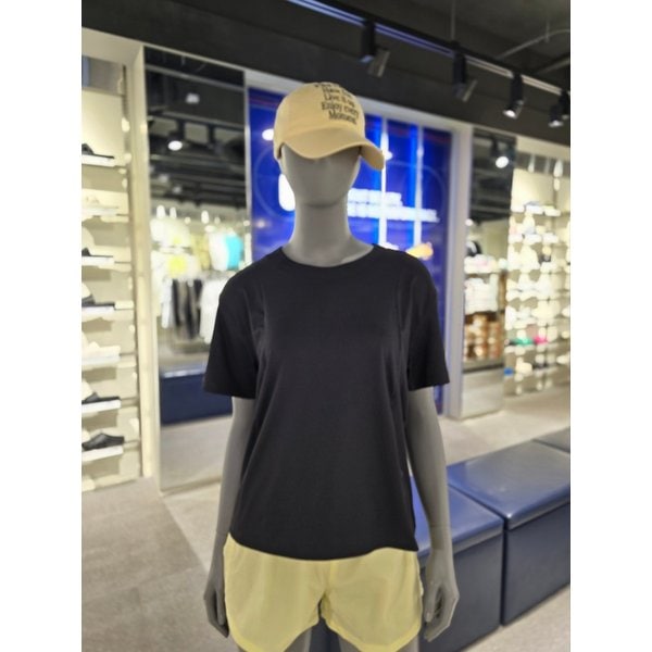 [파주점] 여성 퍼포먼스 골지 세미크롭 반팔 티셔츠(FS2RSG2254F-BLK)