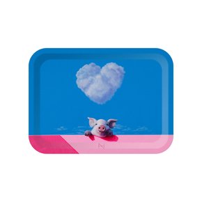 [Tray]사각 아트 트레이 Olivia over the wall(Heart cloud, Pink shadow),송형노