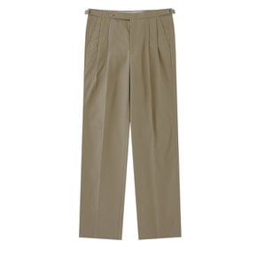 Essential Gaberdine cotton 2Pleats relaxed chino (Khaki)