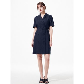 마조팩토리 Claire Linen Jacket Dress [Navy]