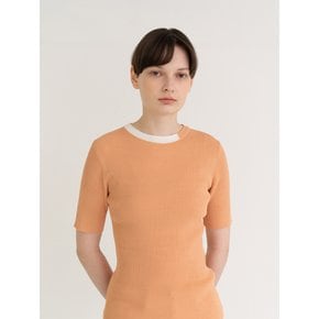 curve golgi summer knit top pale coral