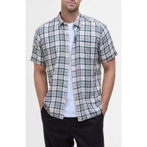 미드필드 타탄 썸머핏 숏슬리브 반팔 버튼업 셔츠 - 블리치드 파인 타탄 11442183