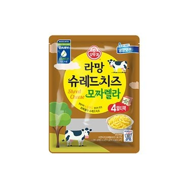 오뚜기 슈레드모짜렐라치즈70gx4( 2봉지)구워먹는치즈125g(4개)냉장