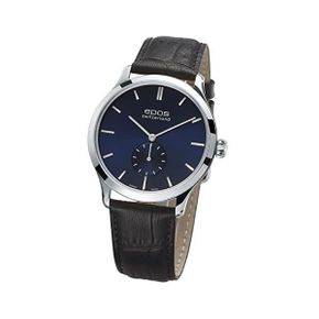 독일 에포스 시계 EPOS 3408 Mens 워치 Blue Mechanical 레더 스트랩 스트랩. 1348238