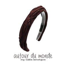 pleats point hairband (burgundy)