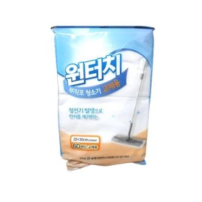 원터치 정전기 부직포 청소 밀대 교체용 리필 60P[W9CB389]