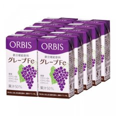 ORBIS(오르비스) 포도 Fe 125mL×10개 ◎철분 보급 드링크◎