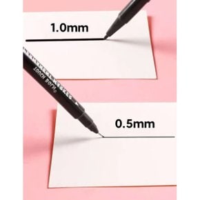 양면 수성펜     트윈팁 ( 0.5mm  1.0mm )  검정색  1개