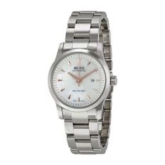 5048111 Mido Multifort Automatic Mother of Pearl Dial Stainless Steel Ladies Watch