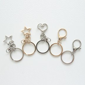 키링 열쇠고리 부자재 재료 만들기 DIY [오링달린 고리 체인 악세사리 공예 가방 랍스터 원형]
