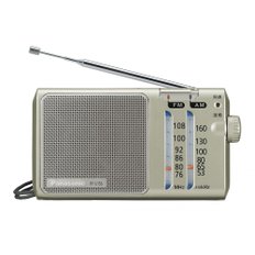 파나소닉 라디오 FMAM 와이드-FM 컴팩트 실버 RF-U156-S