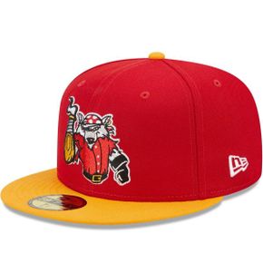 4873736 New Era Mens Red/Yellow Erie SeaWolves Marvel x Minor League 59FIFTY Fitted Hat