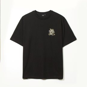 루카 스네이크 그래픽 반팔티 VF21ST013BLK