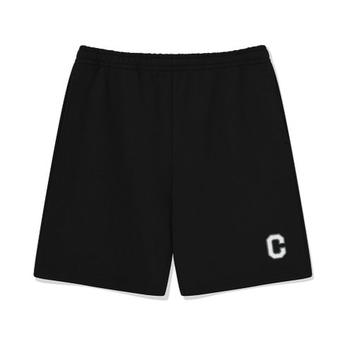 커버낫 레귤러 C 로고 스웻 쇼츠 블랙 CO2502SO31BK