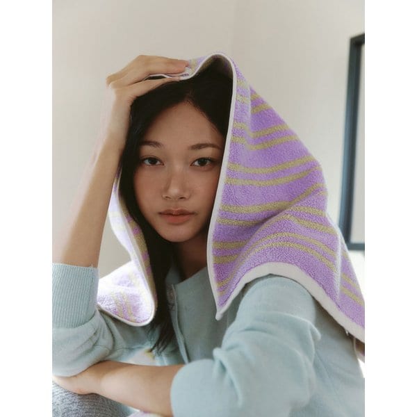 3P 리버시블 40수 수건 210g 라벤더올리브