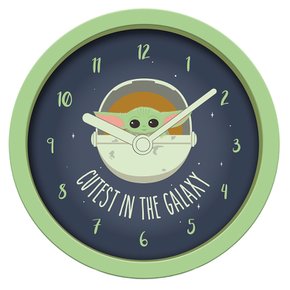 영국직구 스타워즈  은하계에서 가장 귀여운 만달로리안 아날로그 탁상시계