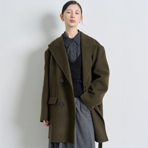 DOUBLE-BREASTED HANDMADE COAT [KHAKI]