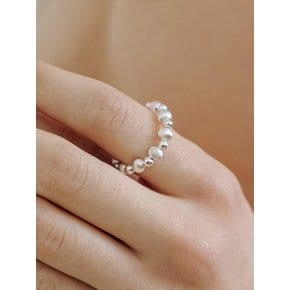 HMS013 Wave Ball Ring (Silver 925)