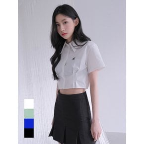 Ailey crop shortsleeve shirt -  4COL